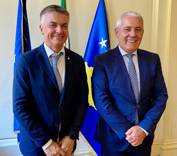 "Il viceministro Edoardo Rixi ed il ministro dell’Interno Xhelal Svecla "