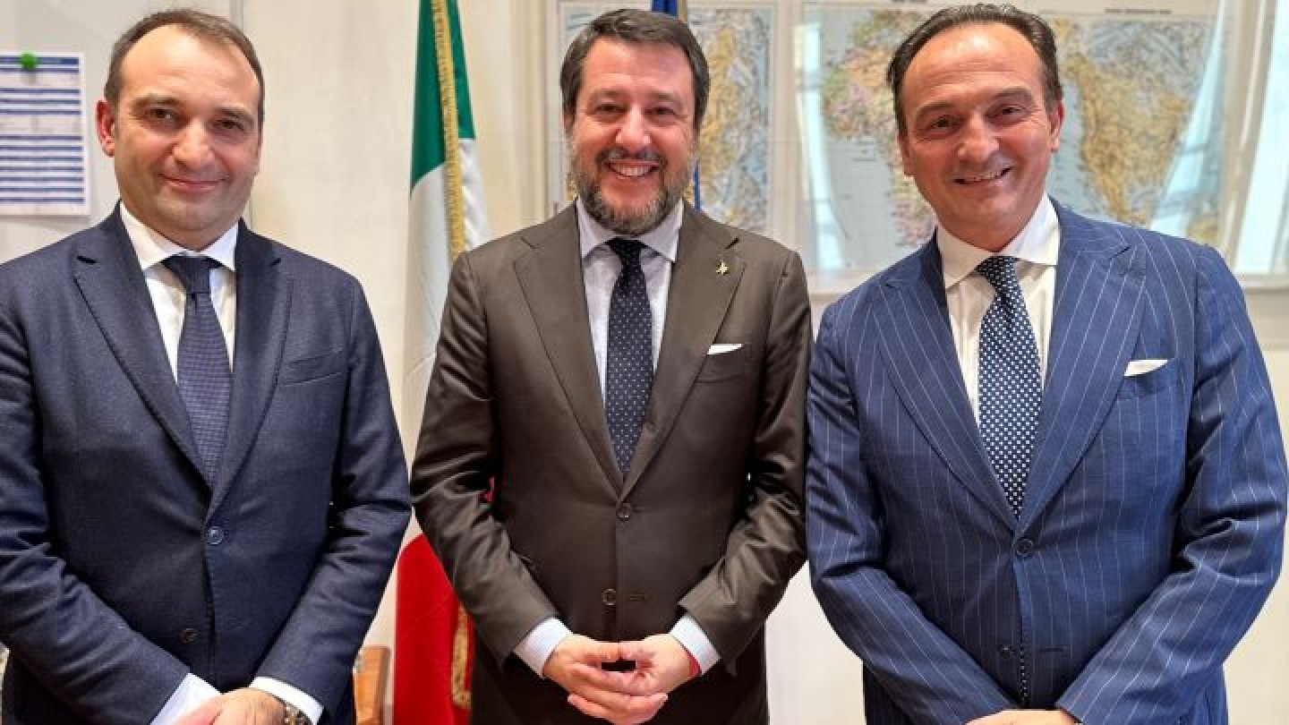 ministro Salvini presidente della Regione Piemonte Cirio e il sindaco di Torino Lo Russo