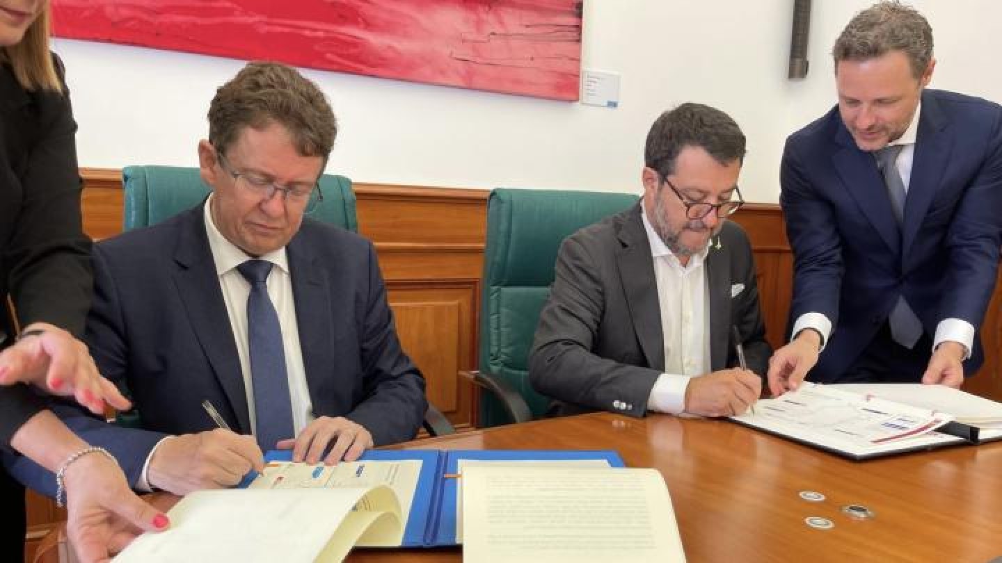 Il ministro Matteo Salvini e il consigliere federale Elvetico Albert Rösti