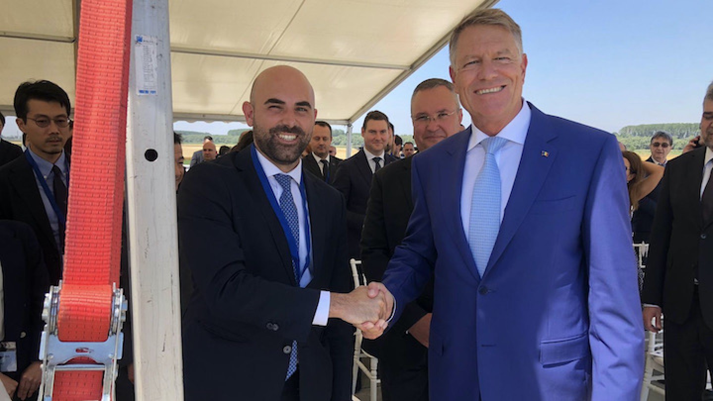 Il sottosegretario di Stato Tullio Ferranteil e il presidente della Romania Klaus Iohannis