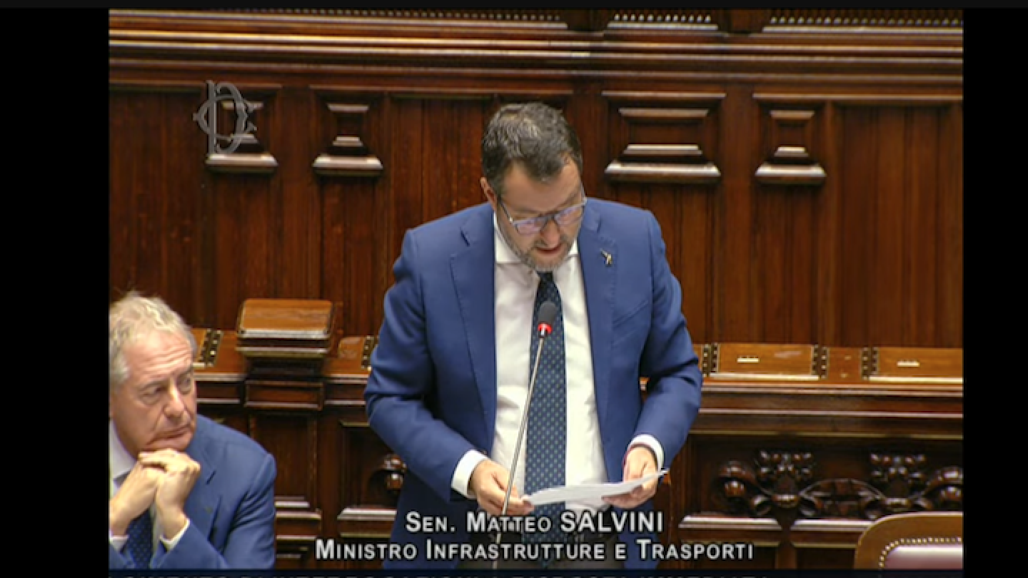 Il ministro Salvini al question time alla Camera dei Deputati