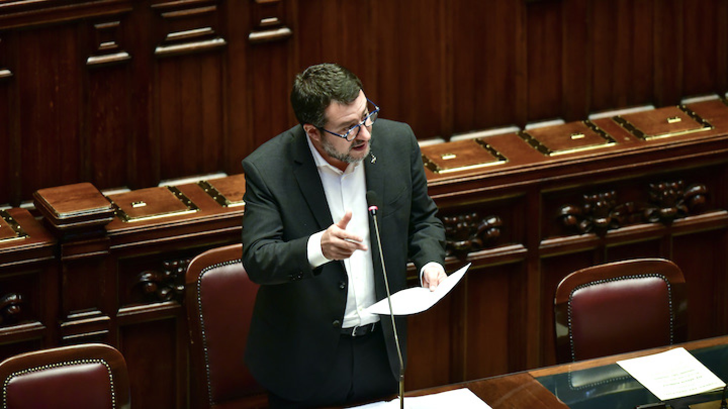 Il ministro Matteo Salvini alla Camera dei Deputati