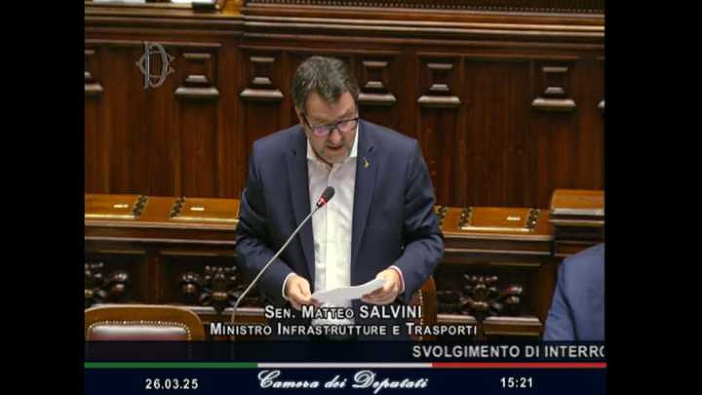 Ministro Matteo Salvini alla Camera dei Deputati per il Question Time 
