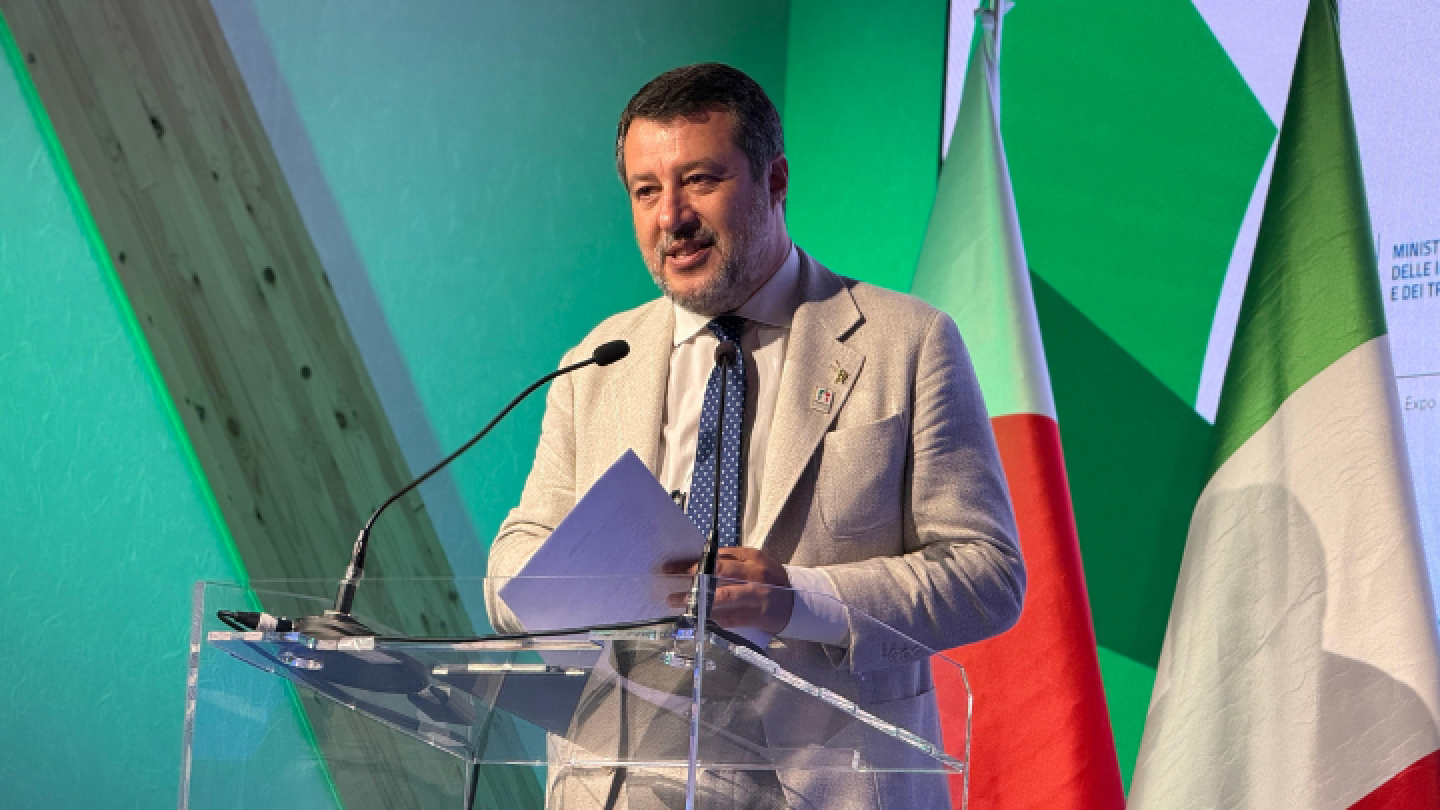 ministro Infrastrutture e Trasporti Matteo Salvini ad Expo Osaka 2025