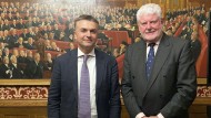 Il viceministro Edoardo Rixi e il segretario di Stato ai trasporti britannico Davies of Gower