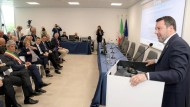 Il miniastro Salvini all'evento iWeek a Pavia