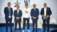 I ministri Salvini e Piantedosi con Loris Capirossi e Alessandro Invernici di Ragazzi on the road