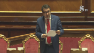 Il ministro Matteo Salvini al Senato della Repubblica al question time