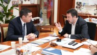 Incontro tra ministro Matteo Salvini e presidente regione Emilia-Romagna Michele De Pascale