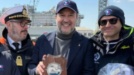 Ministro Matteo Salvini al Porto di Monfalcone