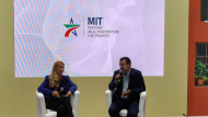 Ministro Matteo Salvini intervistato al Meeting Rimini 2025 Padiglione MIT 